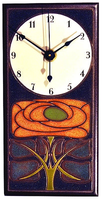 Tall Ceramic Cloquette - Art Nouveau Flower