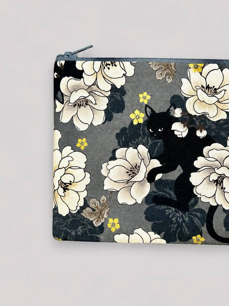 Multi-Purpose Cat Design Fabric Zipper Pouch