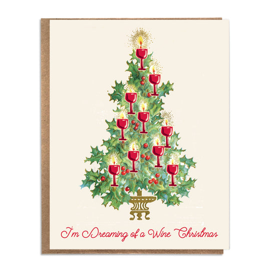 I'm Dreaming of a Wine Christmas; Wine Lover Holiday Card