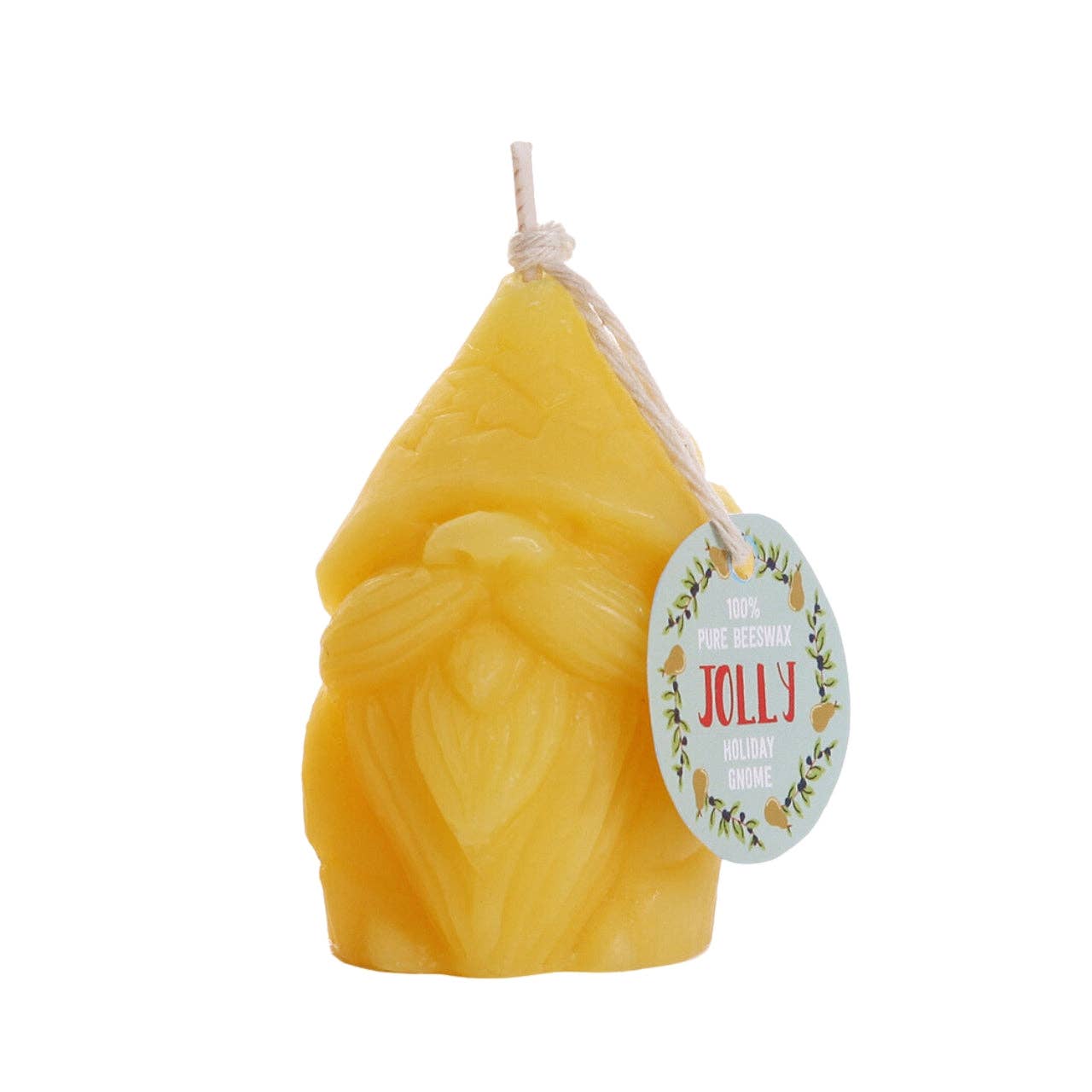 Holiday Gnome Candles – 100% Pure Beeswax – Holly