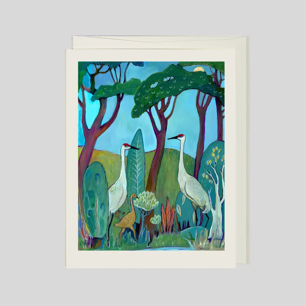 Crane Family Greeting Card