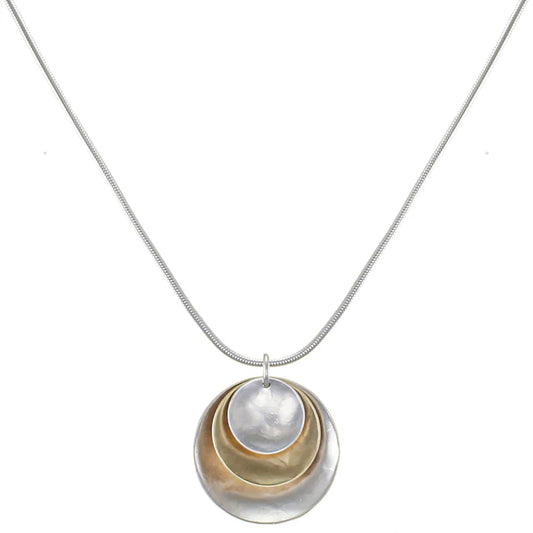 Three Tiered Disk Necklace