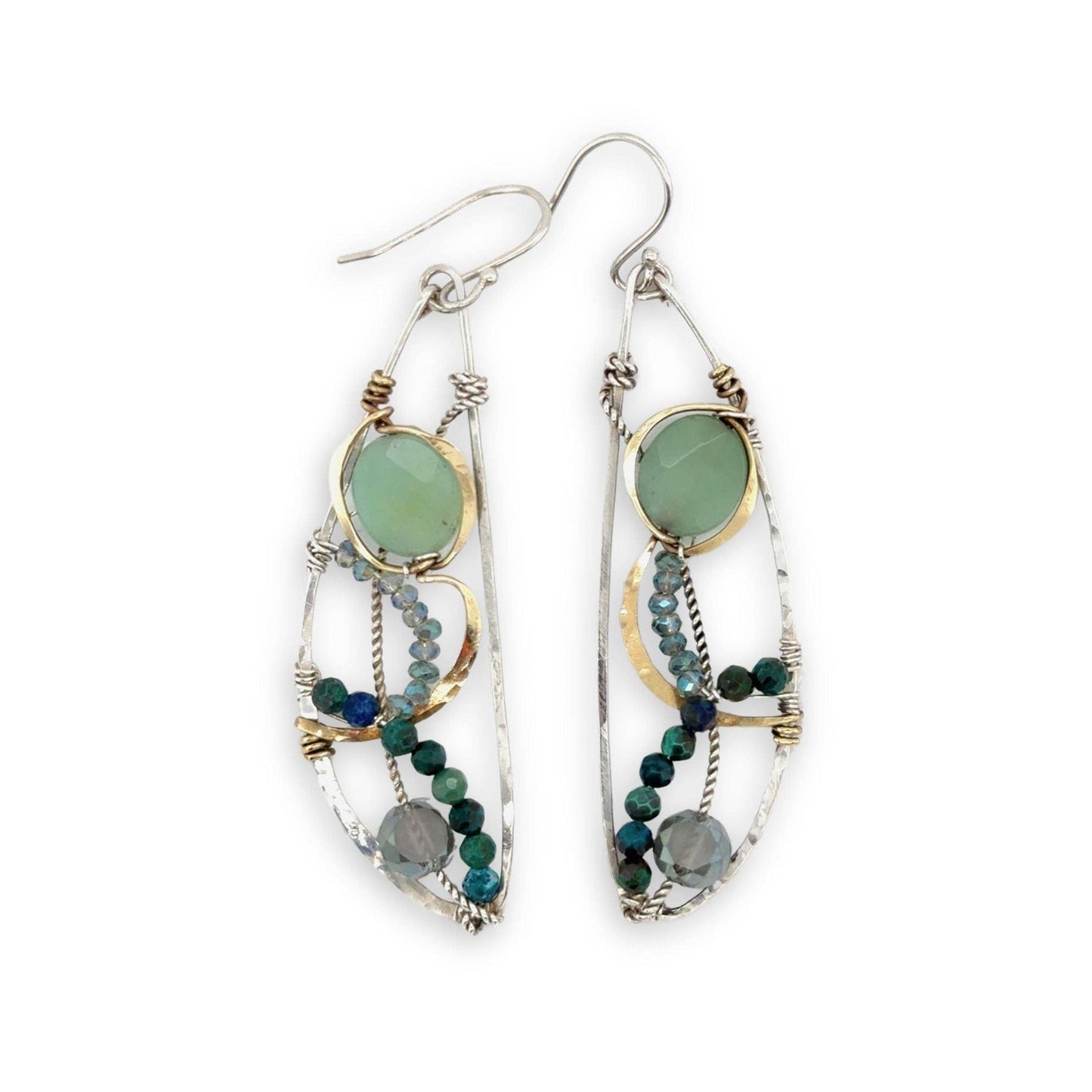 Jade and Turquoise Dragonfly Earrings E79045