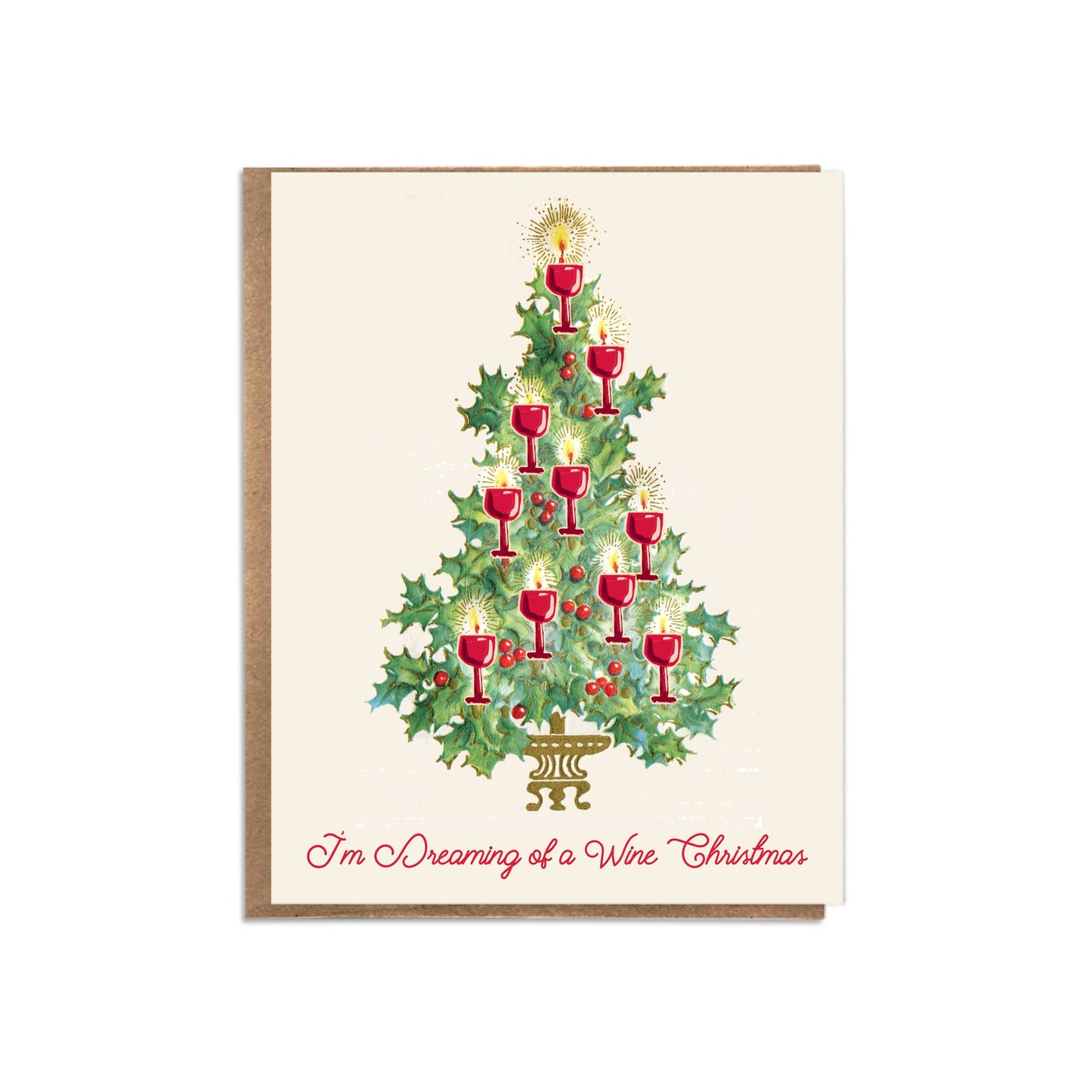 I'm Dreaming of a Wine Christmas; Wine Lover Holiday Card