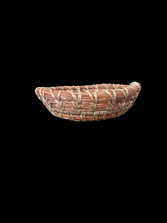 Beige Center Pine Needle Basket