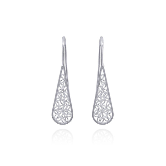 Vienna Silver Medium Earrings Filigree