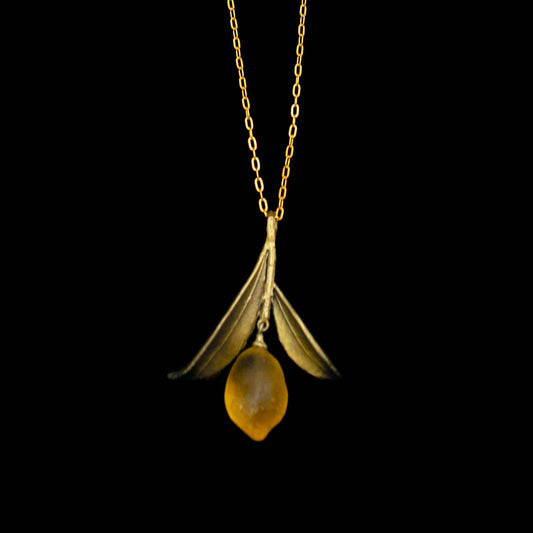 Lemon Drop Leaf Pendant - 16" Adj.