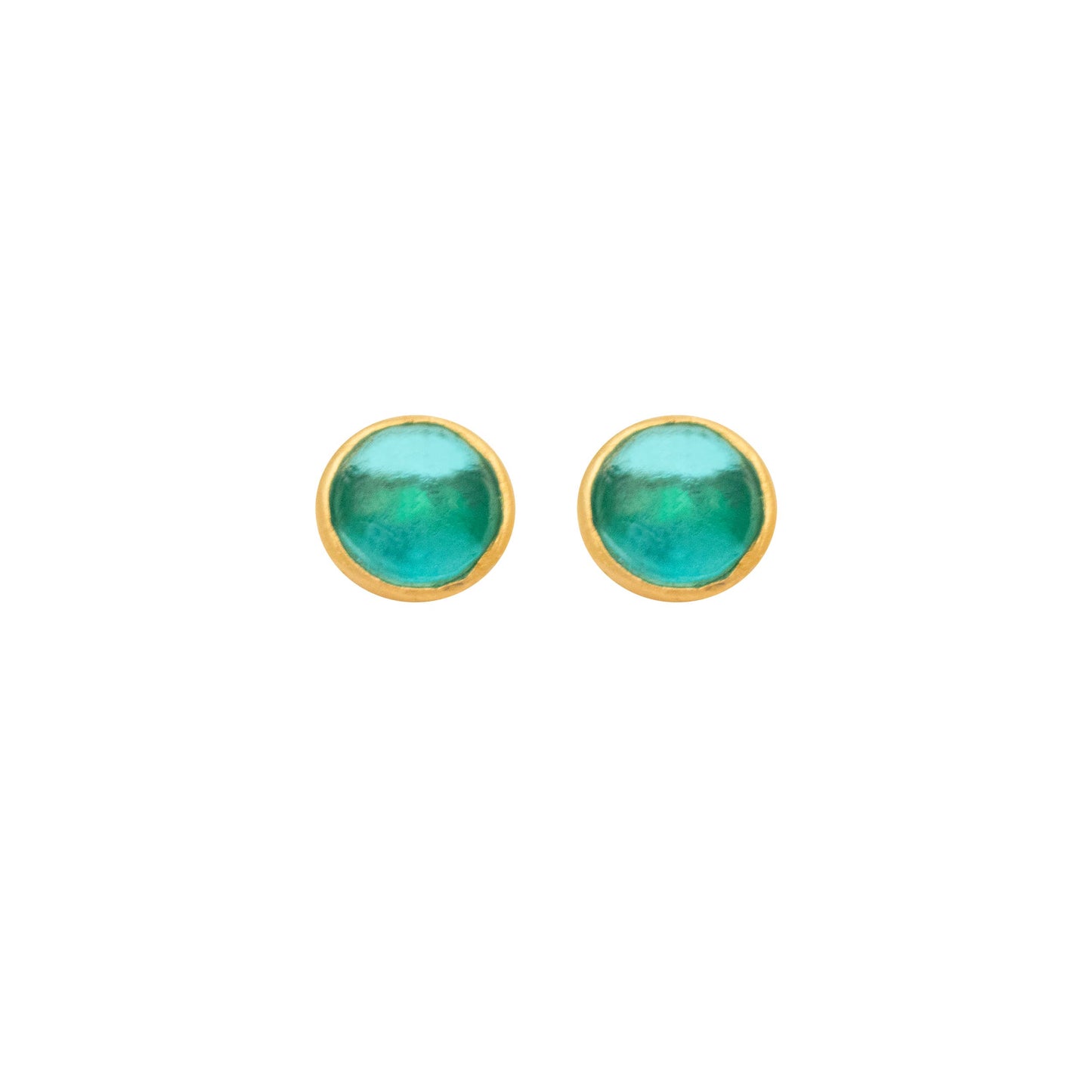 Bubble Post Earrings: Green