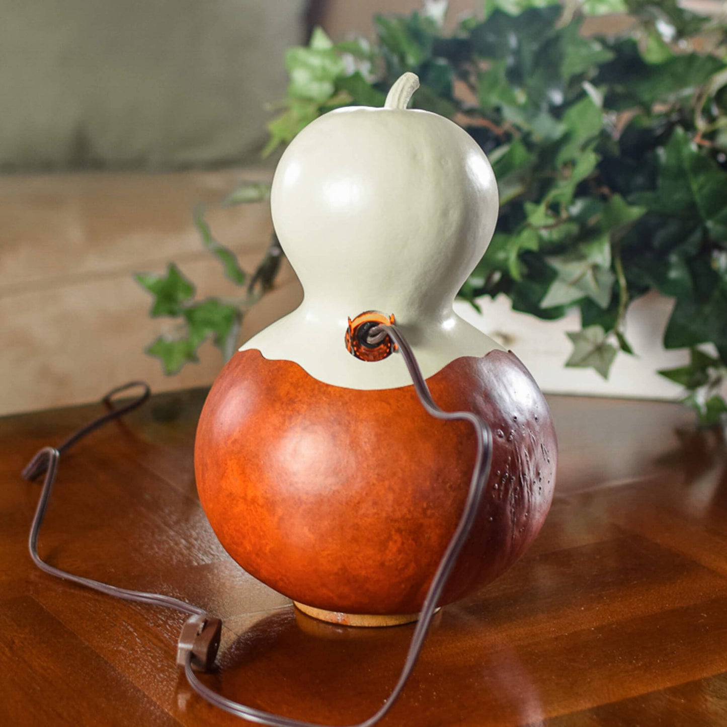 Hand-Crafted Gourd - Casper Jack Medium Lit - Fall Decor