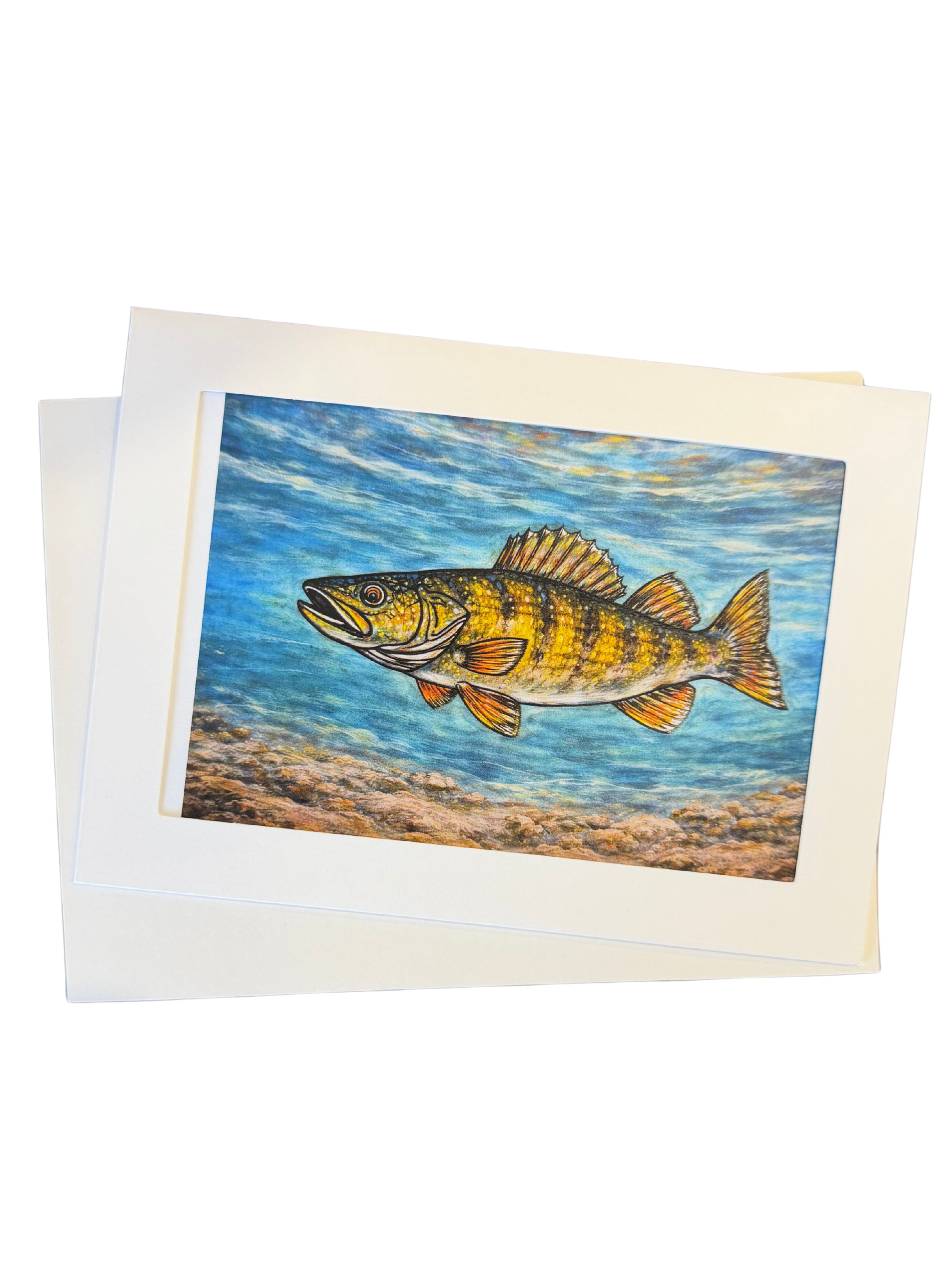 Great Lakes Yellow Perch Card - Rectangle Design – The Painted Bird