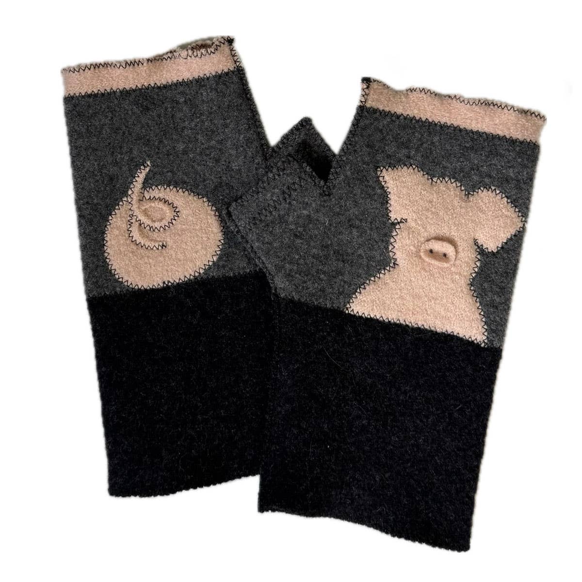 One Fine Pig Fingerless Gloves