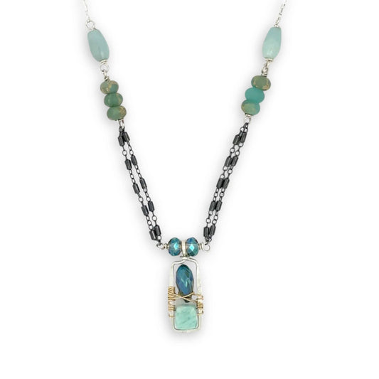 Gemstone Box Necklace 83450N