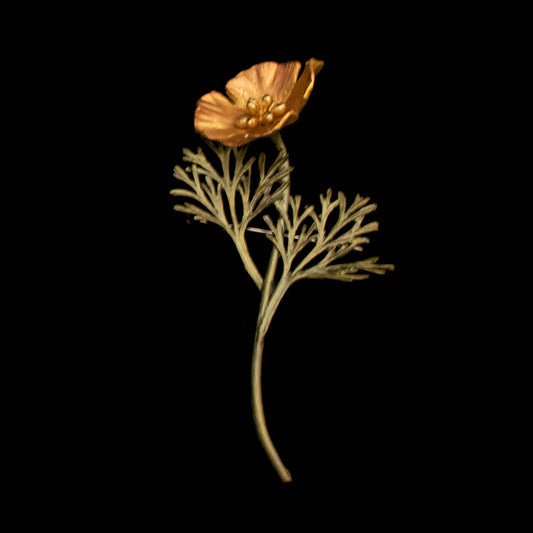 California Poppy Brooch