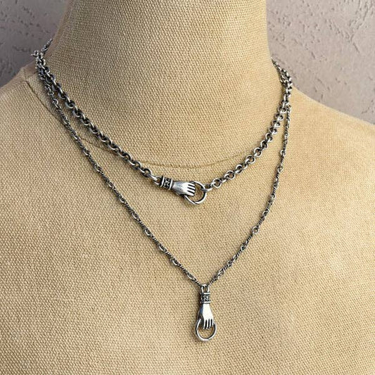 “Never Let Go” Sterling Necklace - 18"