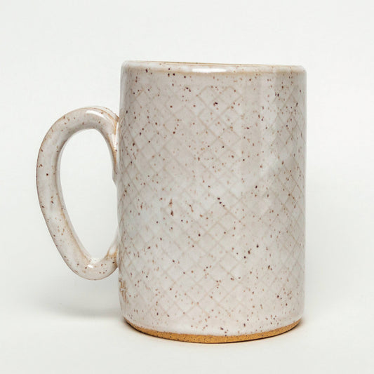 Woodpecker Pattern Ceramic White 14oz Mug