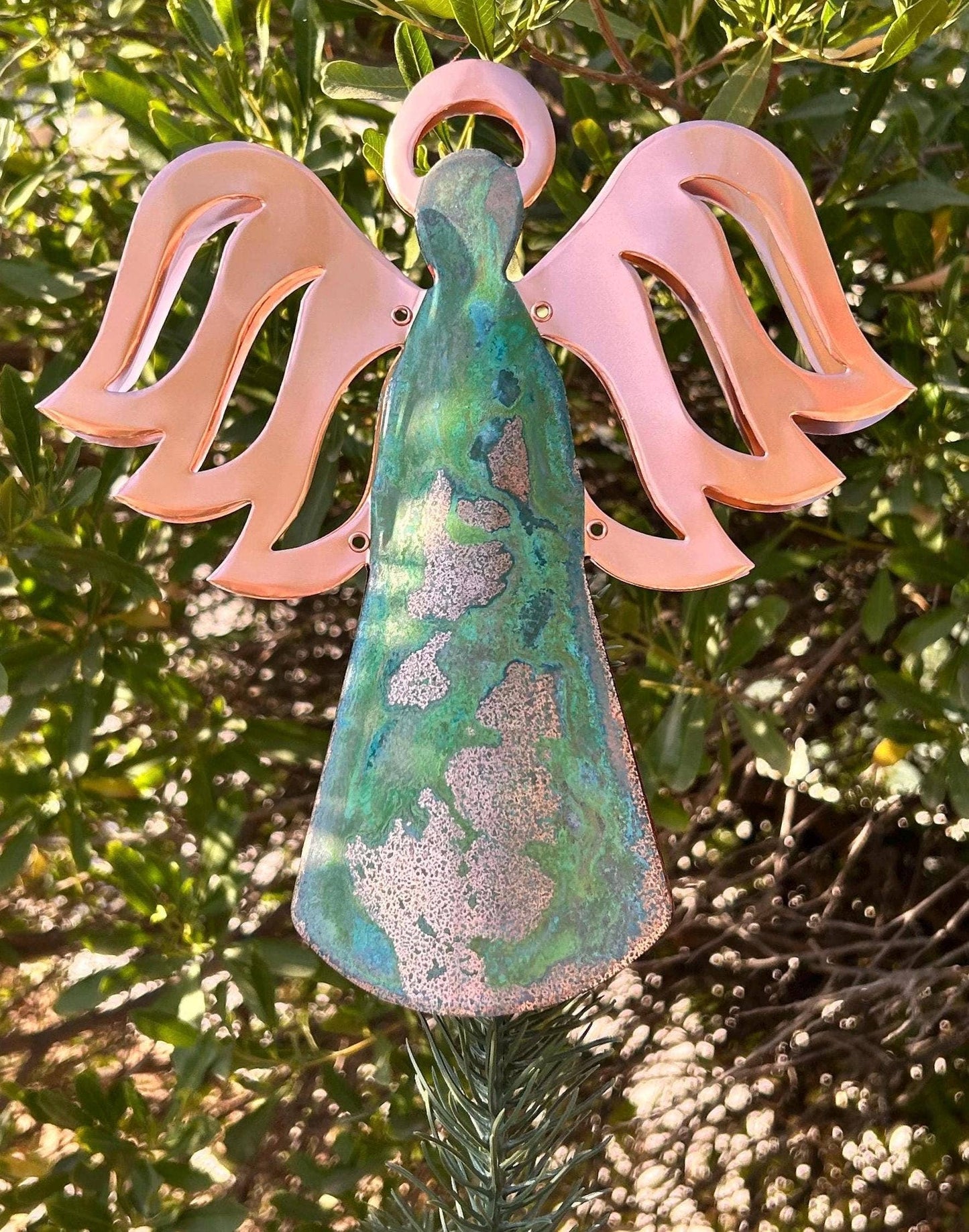 Angel Copper Christmas Tree Topper