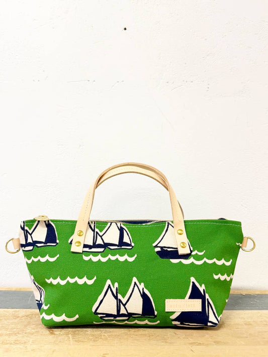 Satchel Bag in SAILING : Green / Small