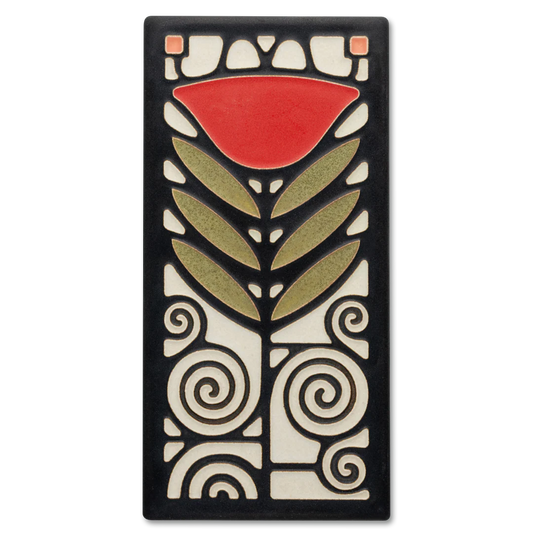Dard Hunter Poppy Tile - 4x8