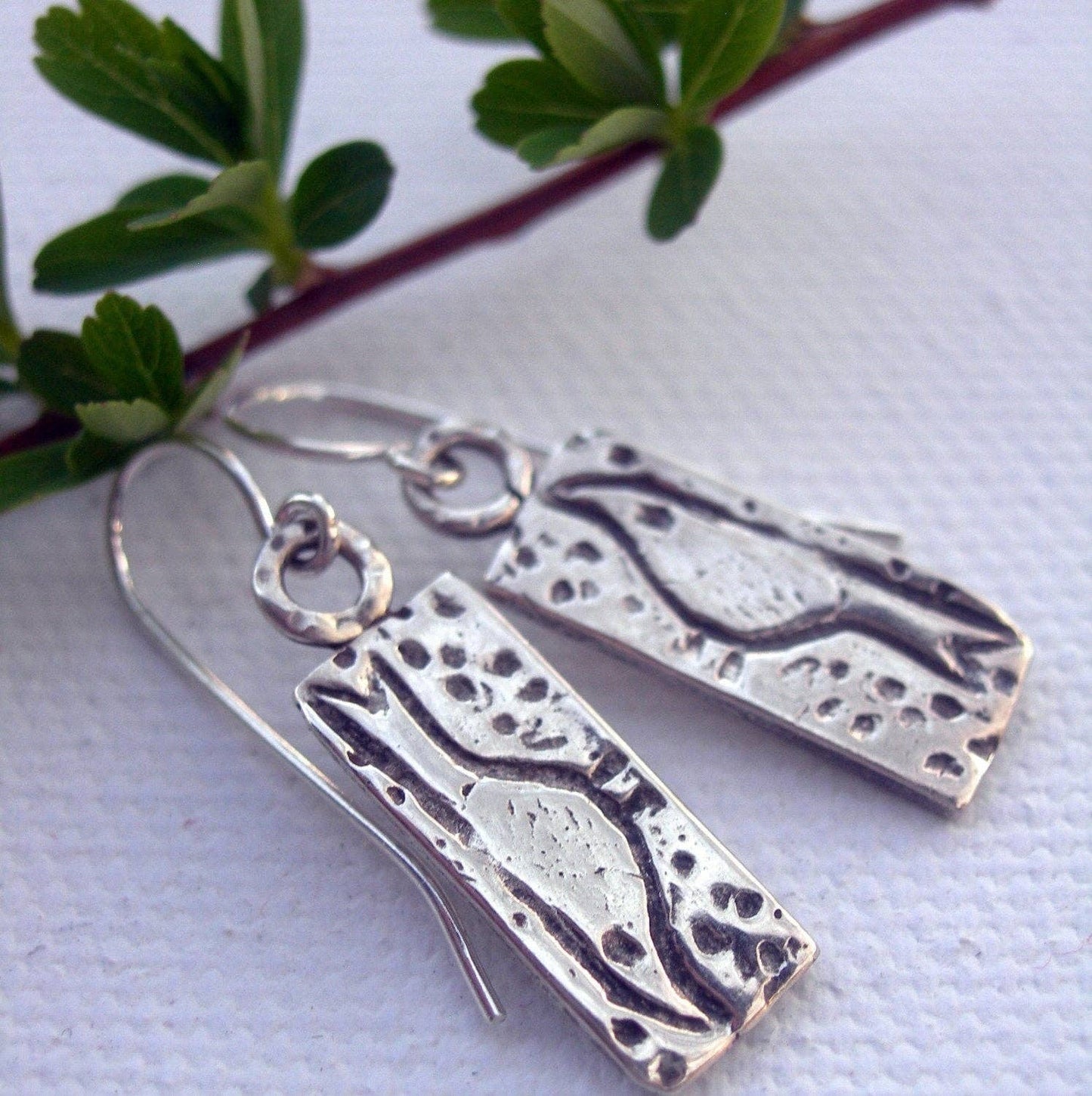Birds Eye View - Solid Sterling Silver Earrings