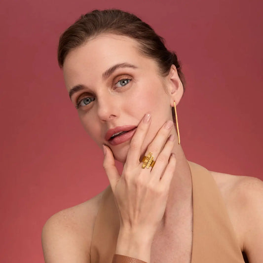 Asher Gold Large Earrings