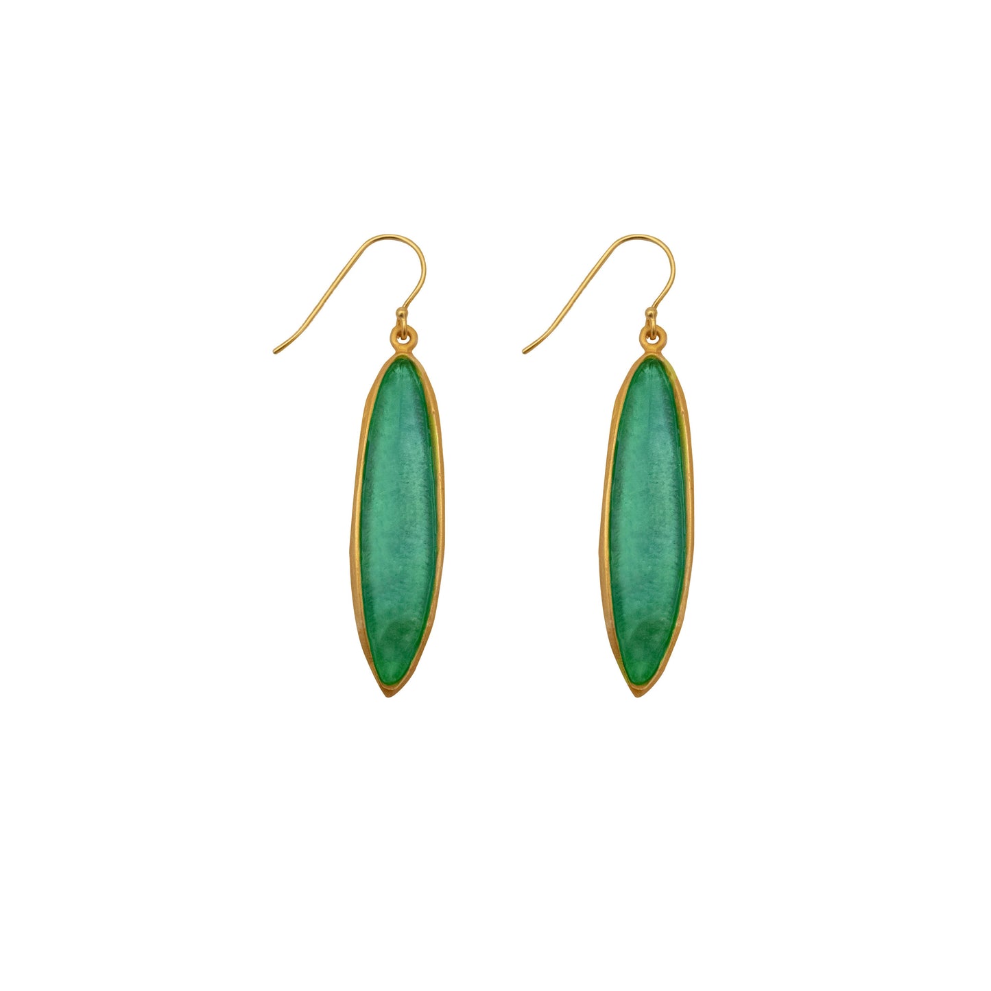 Eucalyptus Wire Earrings: Turquoise