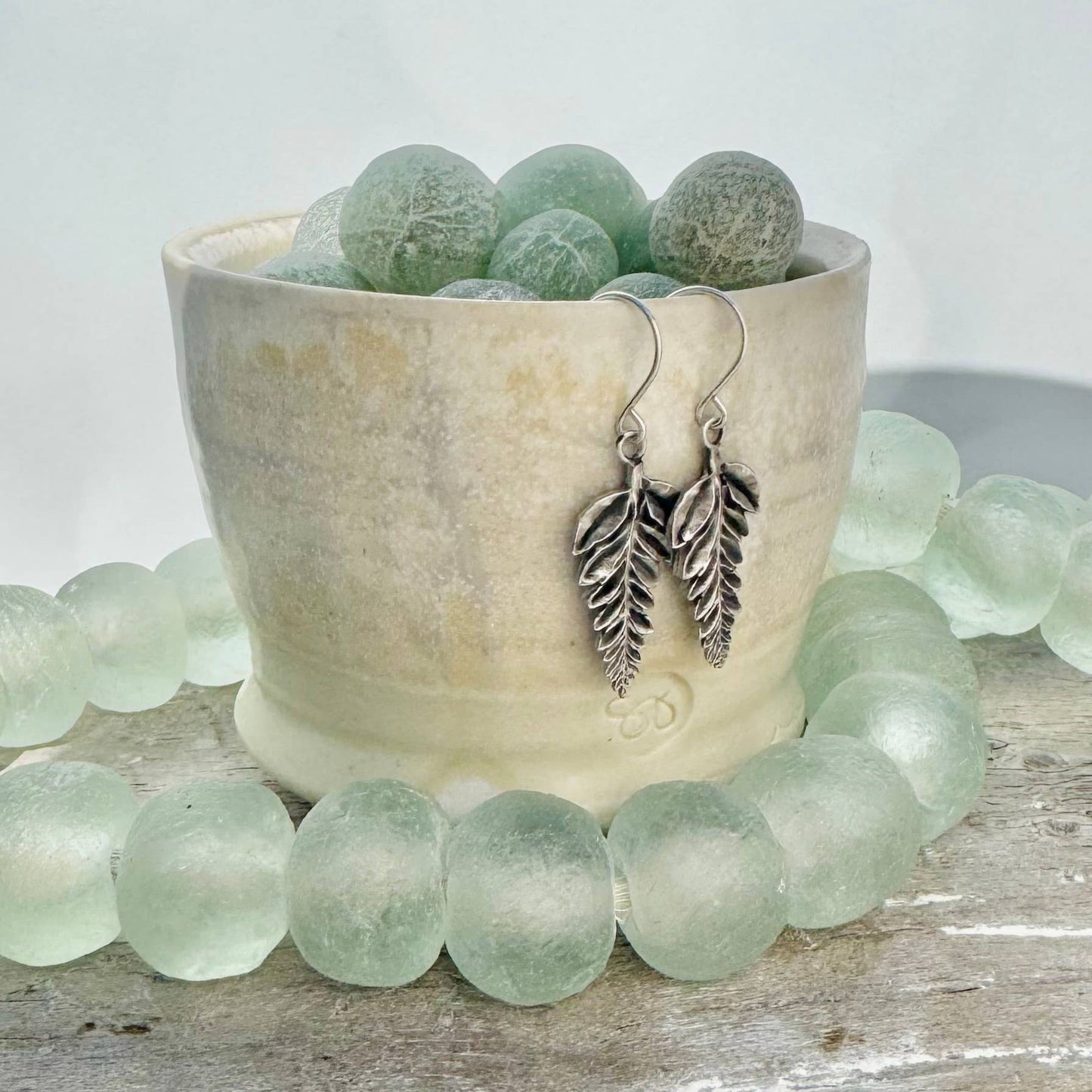 Sterling Silver Palm Earrings