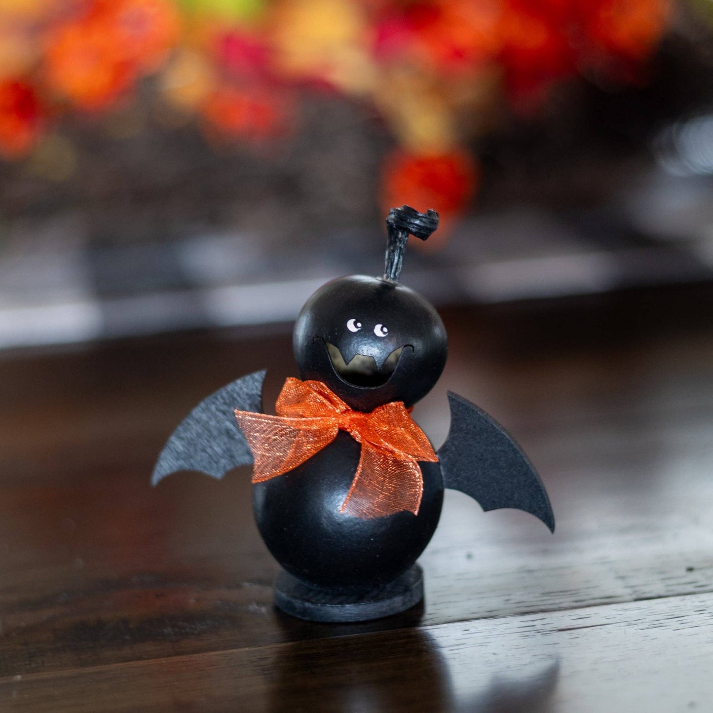 Hand-Crafted Bat Gourd - Lil Echo - Halloween Decor