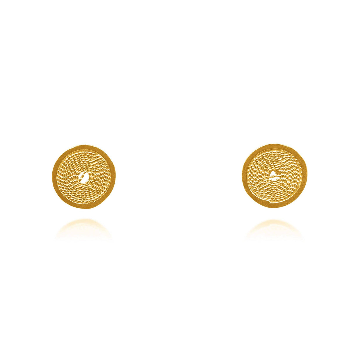 Trish Gold Stud Earrings Filigree