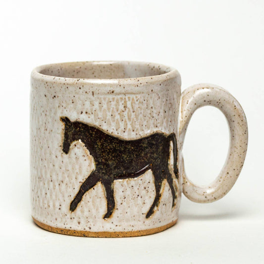Brown Horse Design Ceramic White 10 oz Mug