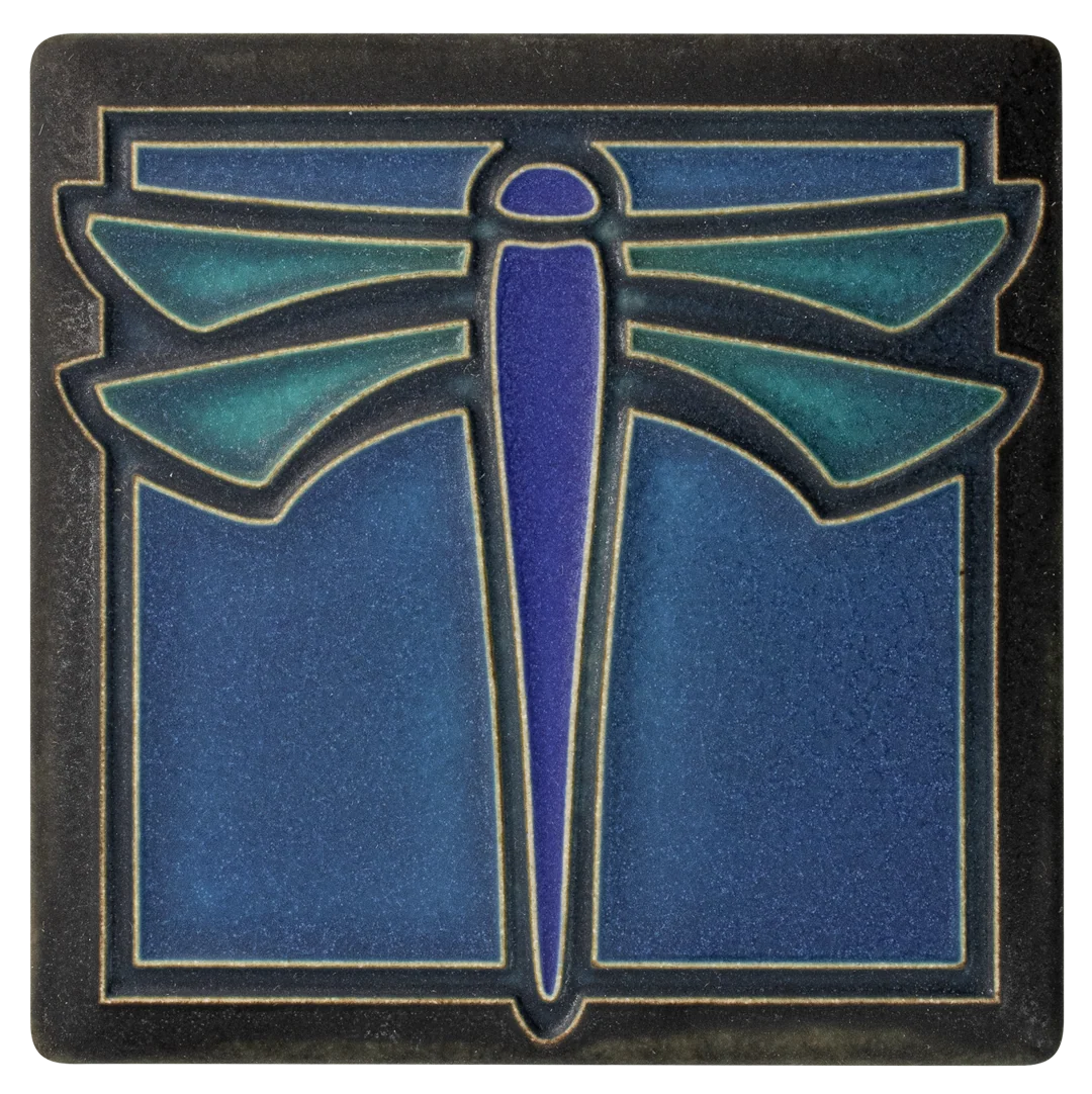 Dragonfly Tile - 4x4 (Turquoise)