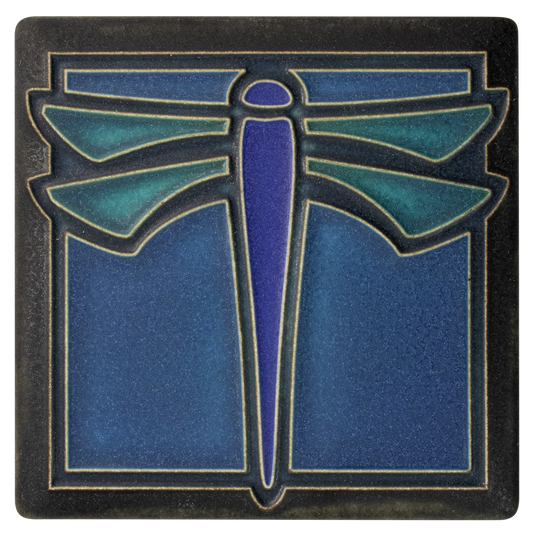 Dragonfly Tile - 4x4 (Turquoise)