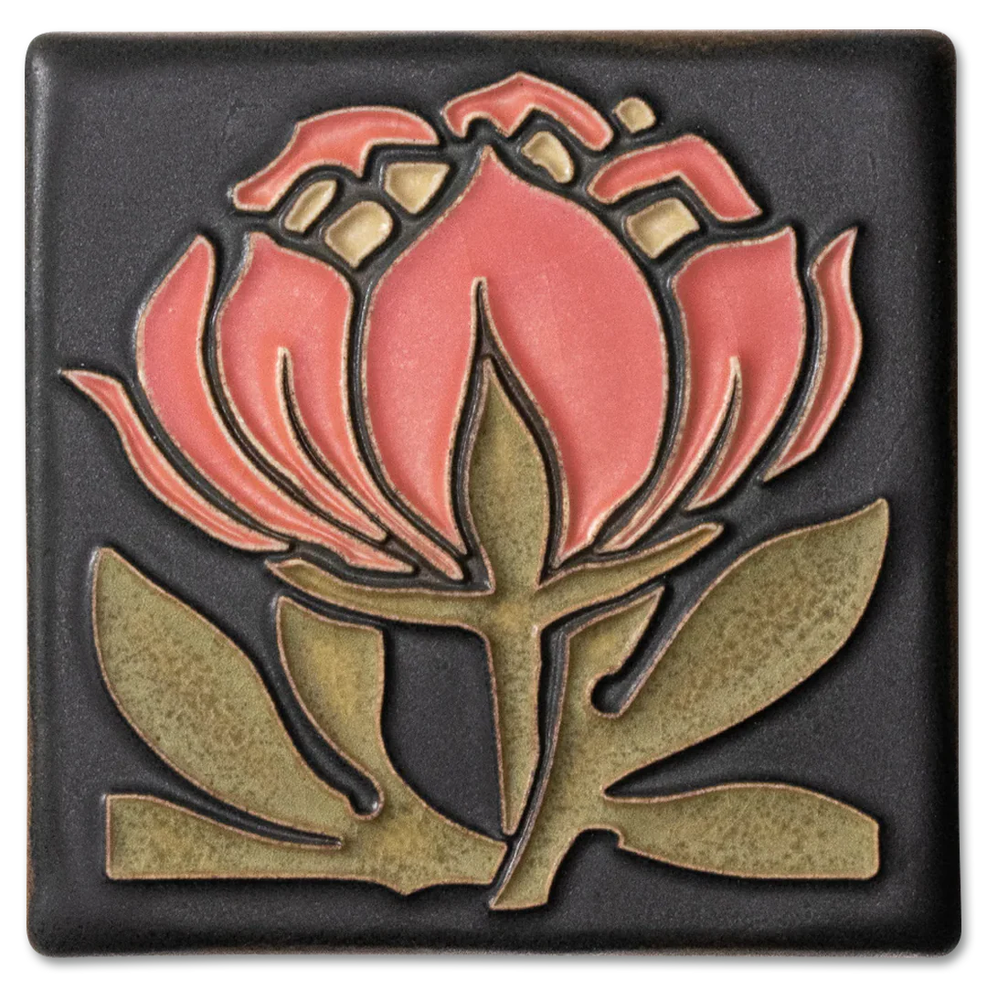 Peony Blossom (Salmon) Tile - 4x4