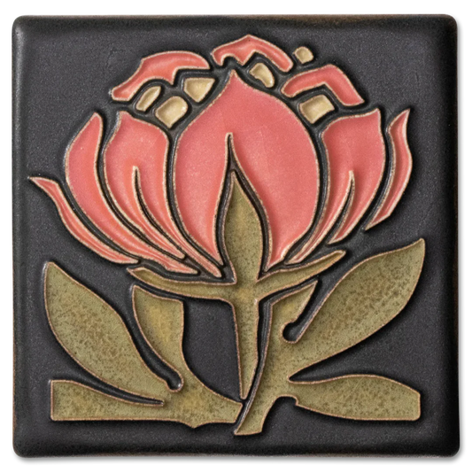 Peony Blossom (Salmon) Tile - 4x4