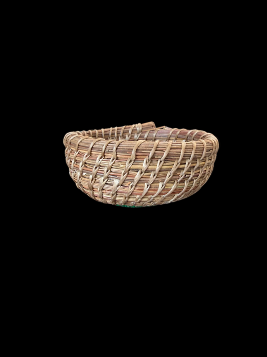 Green Center Pine Needle Basket