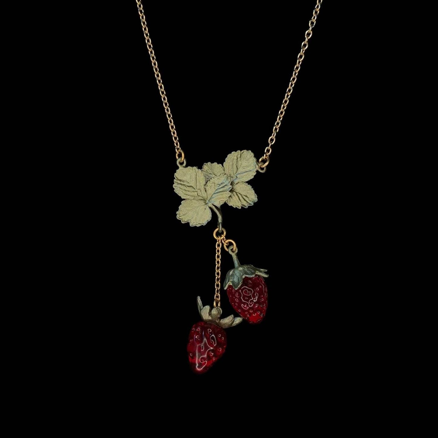 Strawberry Double Drop Pendant - 16" Adj.