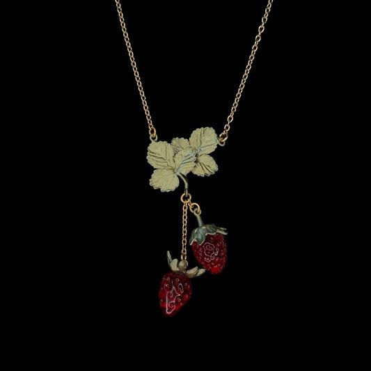 Strawberry Double Drop Pendant - 16" Adj.