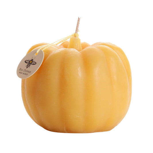 Beeswax Pumpkin Candles: Large (4" x 3")