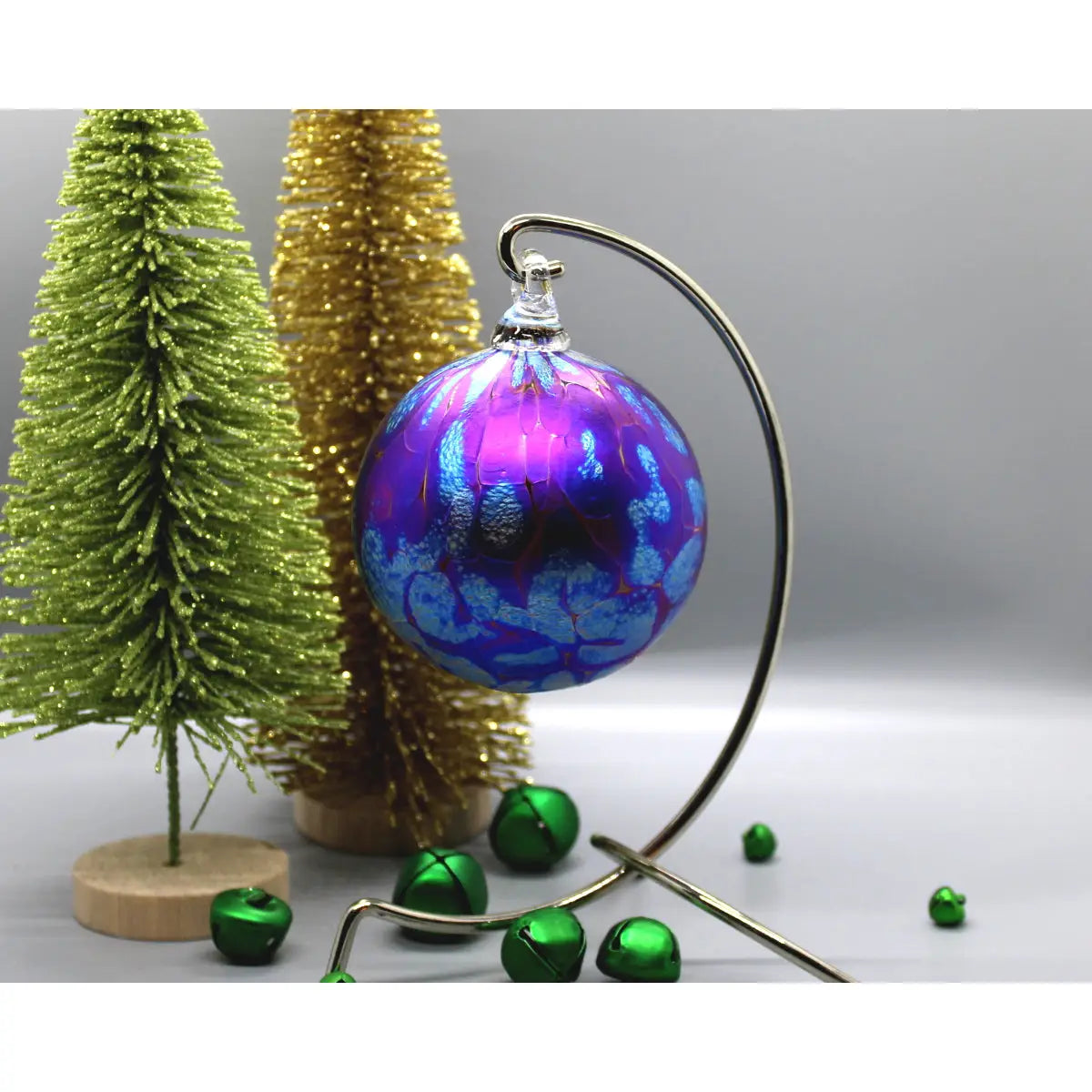 Dapple Ornament - Violet & Silver Blue
