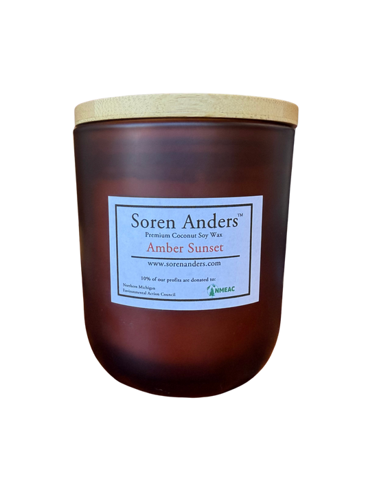Amber Sunset Wood Wick Candle