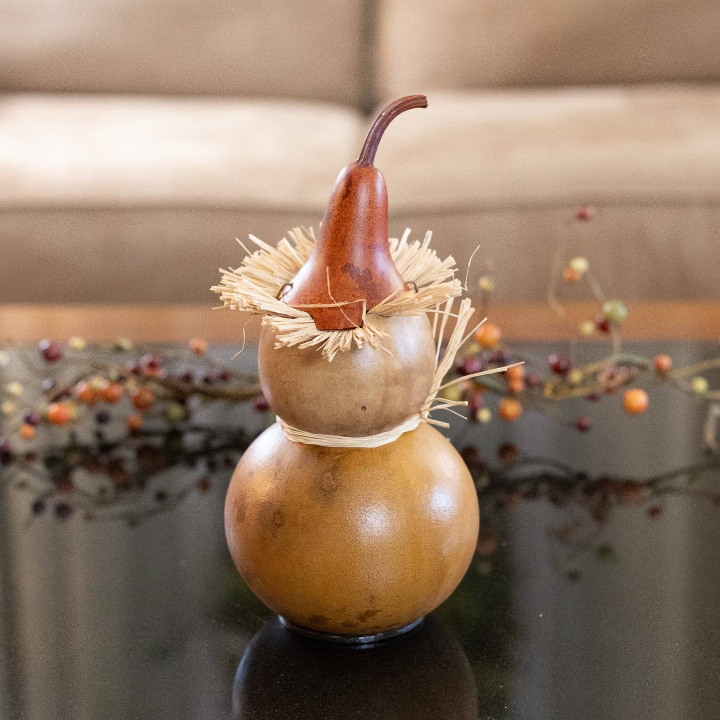 Hollis Scarecrow Gourd - Miniature