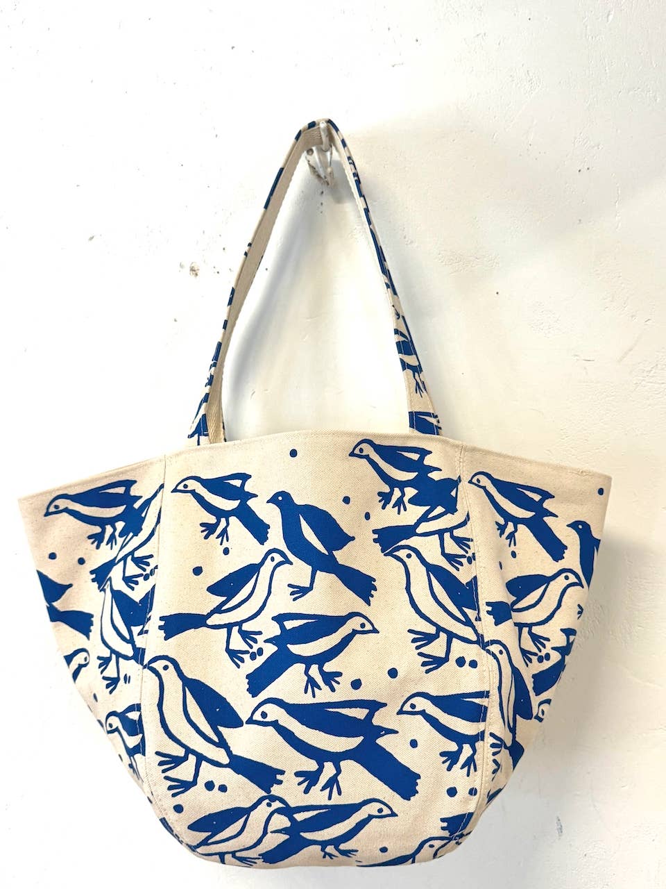 Boho Tote Bag – Flock: Blue