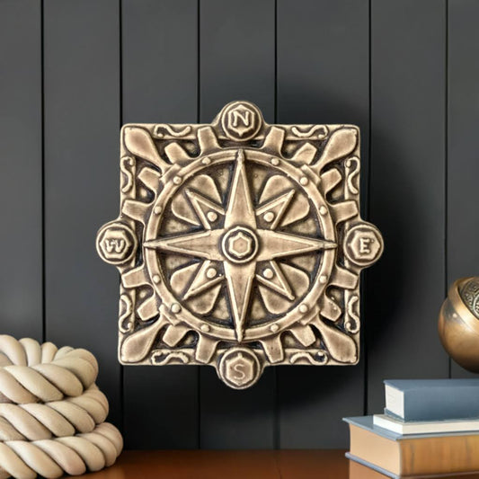 Compass Tile: Smoky Blue