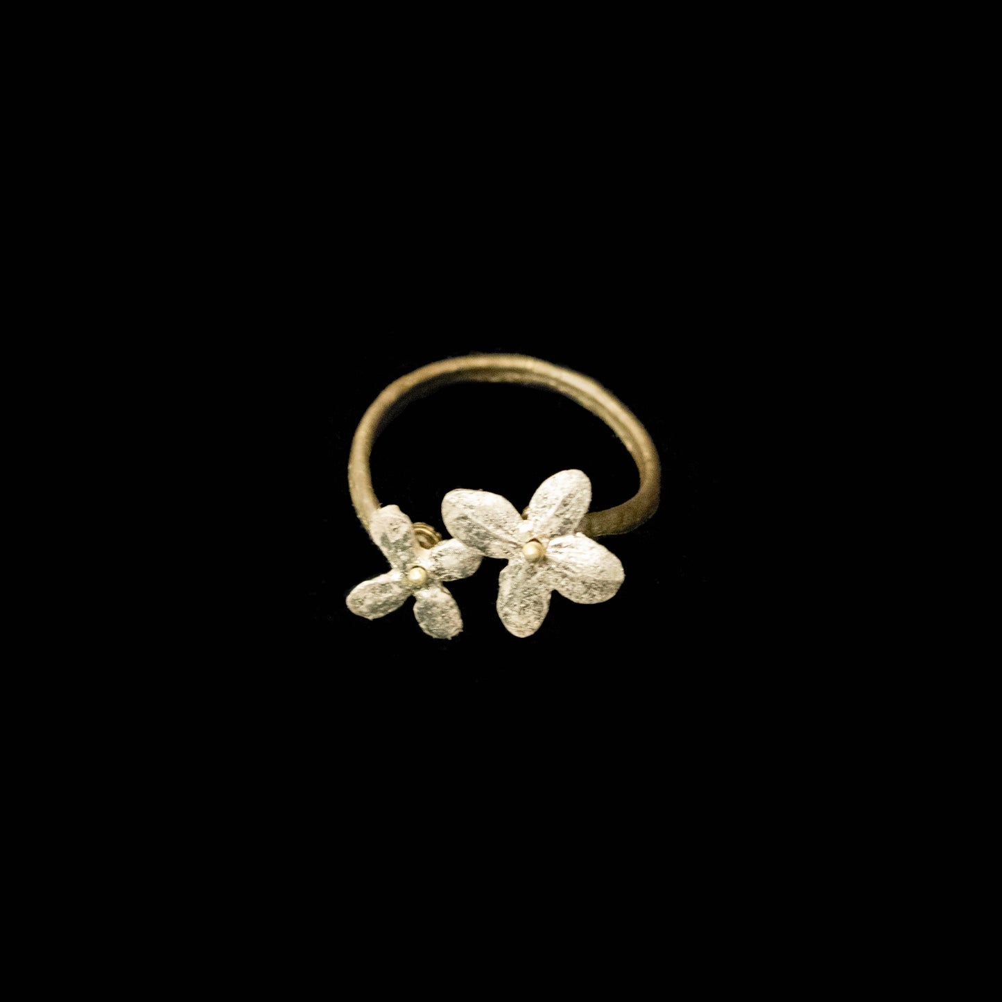 White Hydrangea Adj. Ring