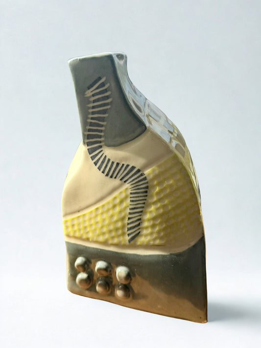 Asymmetrical Vase with Dots