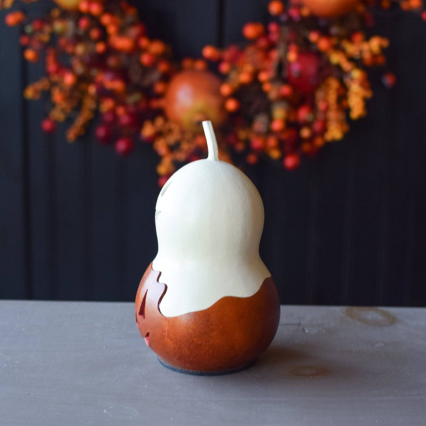 Hand-Crafted Gourd - Casper Jack Miniature - Fall Decor