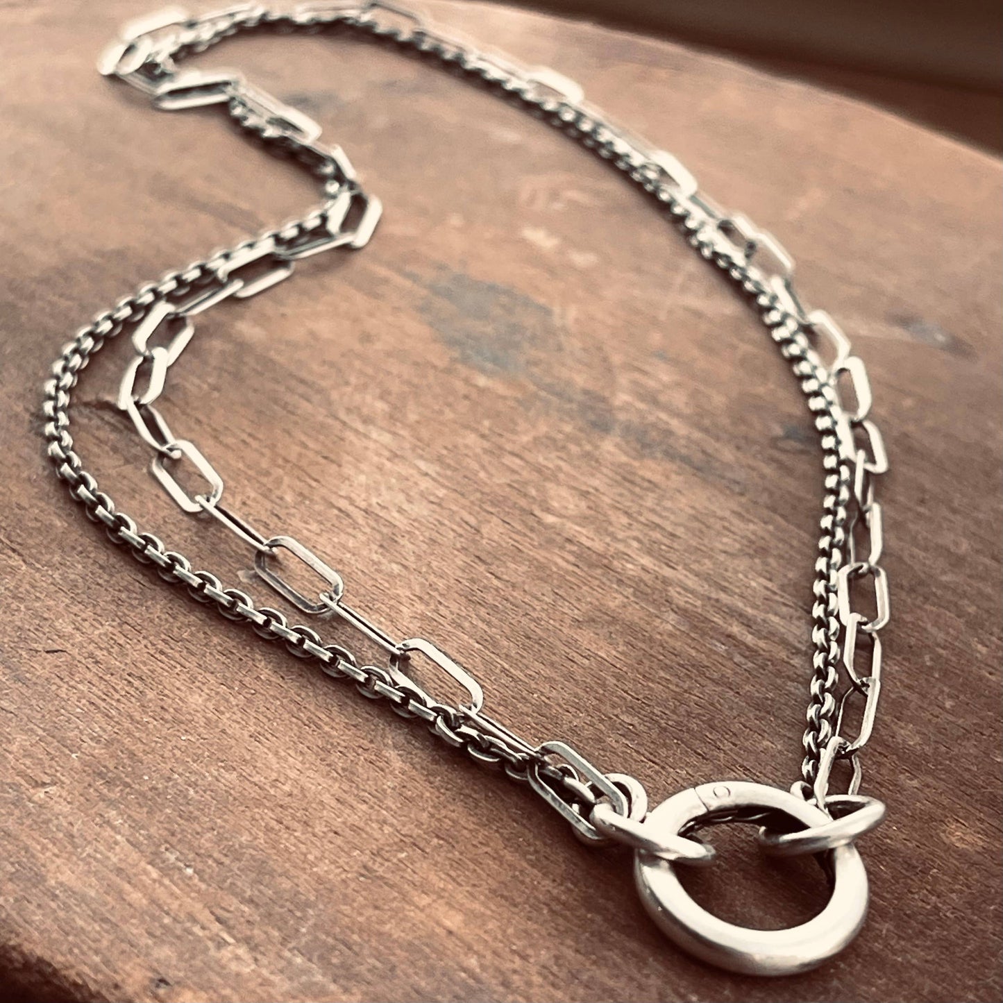Sterling Silver Charm Chain - Double: 20"