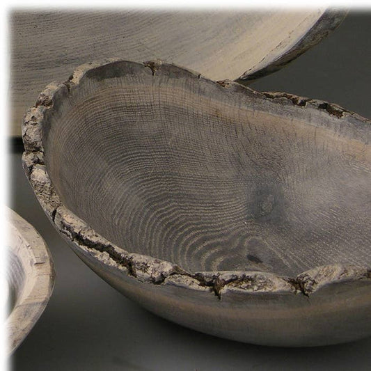 13" DRIFTWOOD OAK OVAL BOWL