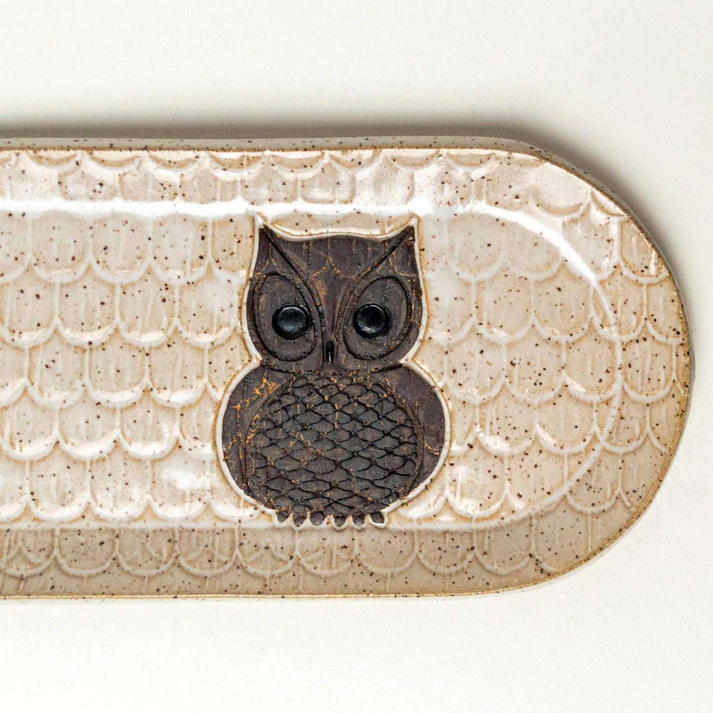 Owl Pattern Ceramic Platter