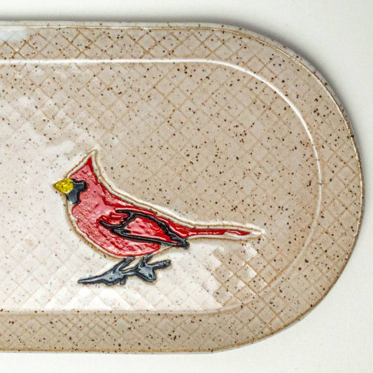 Red Cardinal Design Handmade, in Ohio, Ceramic Platter