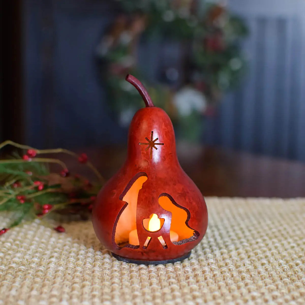 Nativity Scene Gourd - Small